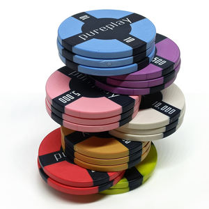 Fichas de póquer de cerámica personalizables profesionales EPT de 10g y bandeja de 40MM con color de diseño único y logotipo para casinos - Product Image 1