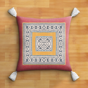 Nouvelle arrivée 2024 housses de coussin design oreiller brodé Rajasthani impression housse de coussin pour la maison salon et jardin décor - Product Image 3