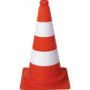 Cono de Tráfico Reflectante de 750 mm de Alto con 2 Tiras Reflectantes G.3, 20 kg, 40x40 cm, con Pegatinas y Luces Reflectantes Promocionales - Product Image 2