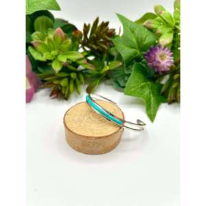 "Turquoise & Sterling <b>Silver</b> <b>Cuff</b> <b>Bracelet</b> by Anson Wallance Kingman" - Product Image 3