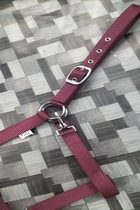 Ajustable impermeable inglés sillín estilo nailon caballo Halter latón hebilla colores personalizados a juego cuerda de plomo de alta calidad - Product Image 6