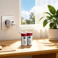 Paket Baterai Lithium-Ion 2500mAh Isi Ulang USB Tipe-C Ultra Portabel Berkualitas Tinggi 1.5V Densitas Energi Tinggi Ramah Lingkungan 1500