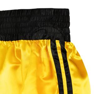 Pantalones cortos de boxeo personalizados oro plata satén Kickboxing MMA pantalones de lucha hombres mujeres ropa de artes marciales 2025 precio razonable - Product Image 4