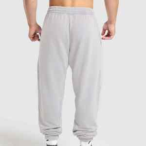 กางเกงจ็อกเกอร์ผู้ชายทรงขาบานปานกลาง ผ้าฝ้ายเฟรนช์เทอร์รี่ฟอกสี กันลม ระบายอากาศ ยางยืด ขายส่ง คุณภาพสูง - Product Image 2