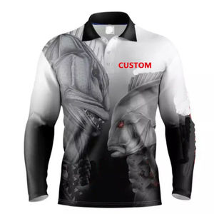 เสื้อโปโลแขนยาวแห้งเร็วสำหรับตกปลา ขายส่ง เสื้อตกปลาแบบมืออาชีพ รับผลิตตามแบบ OEM ODM - Product Image 6