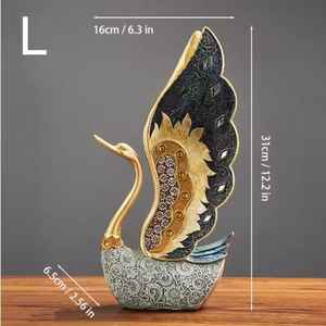 Statuette de Cygne en Résine Moderne Faite à la Main, Pièce de Décoration Élégante pour la Maison, le Salon, la Table, le Bureau, Cadeau de Thanksgiving - Product Image 2