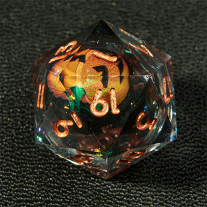 Les dés <span class=keywords><strong>Rpg</strong></span> polyédriques à bords tranchants contiennent un ensemble de dragons de boules de citrouille mobiles et de dés de jeu de donjon - Product Image 3