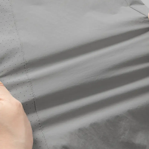 Joggers de sport avec ceinture élastique, pantalon de course et de randonnée d'été avec poches en mélange de nylon et d'élasthanne, couleur unie - Product Image 4