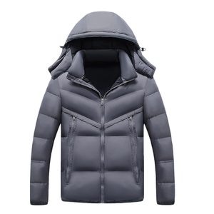 Chaqueta Bomber Casual para Hombre, Tejido Grueso de Lona, Cuello Alto, Logotipo Frontal, Impermeable, Cortavientos, para Invierno y Actividades al Aire Libre - Product Image 5