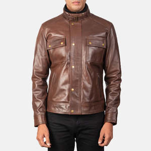 Chaqueta de Motociclista Reversible de Cuero Vacuno, Talla XS, Impermeable, con Cierre y Diseño Estampado - Product Image 4