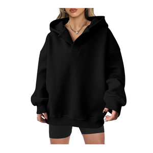 Factory Custom Logo Brand Fleece Hoodies <b>Sweatshirts</b> <b>V</b> <b>Neck</b> Hoodie <b>Women</b> <b>Sweatshirts</b> Oversized for <b>Women</b> - Product Image 3