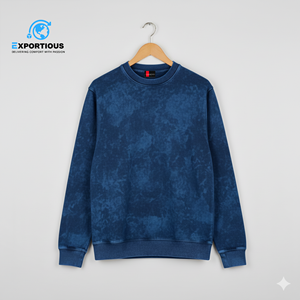 Sweat-shirts à capuche en molleton uni sur mesure, bleu, unisexe, vintage, pull-over 100% coton, hiver, pour hommes et femmes - Product Image 1