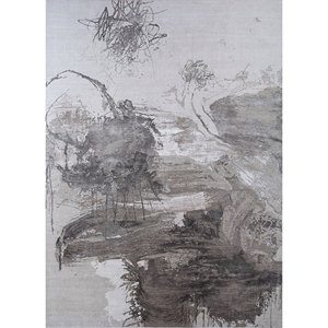 พรมขนสัตว์ถักมือลายไอวอรี่ คาวี คอลเลคชั่น Chaos Theory ลายแบบนามธรรม รุ่น Esk-448 สำหรับตกแต่งผนัง - Product Image 1