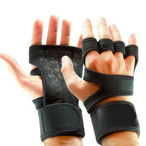 Gants en cuir de musculation Fitness avec support de poignet pour l'entraînement de gymnastique Cross Training Sports d'haltérophilie - Product Image 6