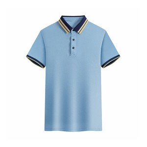 Camisa Polo de Manga Corta para Hombre, Diseño Casual Holgado con Botones, Color Sólido, Verano, Personalizable con Logotipo OEM - Product Image 3