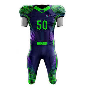 ชุดฝึกซ้อมฟุตบอลแบบแห้งเร็ว ระบายอากาศได้ดี ชุดแข่งขันพิมพ์ลายตามสั่ง ชุดอเมริกันฟุตบอลน้ำหนักเบา - Product Image 4