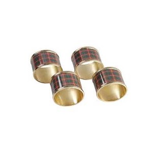 <b>Gold</b> Round Napkin Ring With Printed Resin Design <b>Table</b> Decoration exquisite hotel Napkin ring round design Napkin Ring - Product Image 1