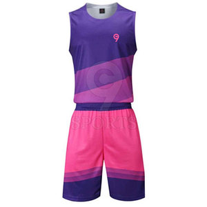 Uniforme de basket-ball à impression personnalisée, ensemble deux pièces, maillot et short respirant pour les tournois ou les entraînements - Product Image 1