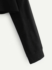 Oem Custom logo High Quality Women Long Sleeve Cropped Hoodie Custom logo Pullover Crop Top Hoodie's - Product Image 3