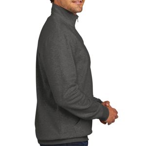 Men Quarter-Zip Fleece Pullover Charcoal Sweatshirt - Warm and Durable <b>Mid</b>-<b>Layer</b>, Great for Chilly Weather and Layering - Product Image 5