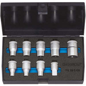 972gf 3\" Chrome Finish 1/2\" Torx External Polygon <b>Socket</b> Wrench Set Hand Tool for Repair Use OEM Customization Supported - Product Image 1