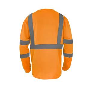 Uniformes de construcción Camiseta de seguridad vial reflectante de manga larga corta para hombre/Stock. - Product Image 2