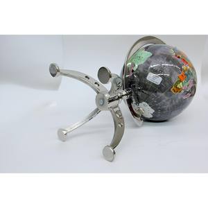 Globo negro moderno con base de metal Diseño de mapa político único Globo giratorio impresionante con colores realistas para estudio - Product Image 3