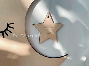 Ooden-Luna de madera montada en la pared, decoración para el hogar, 2023 - Product Image 5