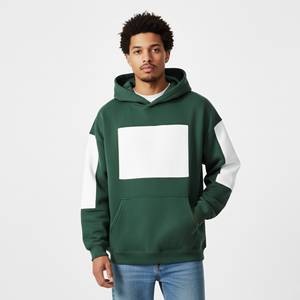 High Quality 580gsm <b>Thick</b> <b>Fleece</b> Pullover 2 Tone Men's Hoodies 100% Cotton Oversized Boxy Fit Custom Embroidered Plain Dyed Dyed - Product Image 3