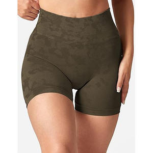 Short de sport taille haute pour femme avec poches respirantes contrôle du ventre entraînement Yoga Streetwear vente en gros Runnin - Product Image 3