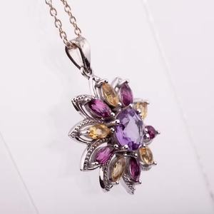 Women's Fashion <b>Pendant</b> Jewelry Multi-Color Stone Sterling Silver Great Value Price Gift from Thailand Ready to Ship - Product Image 1