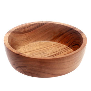 Tazón Clásico Ovalado de Madera Pulida para Servir Alimentos - Product Image 1