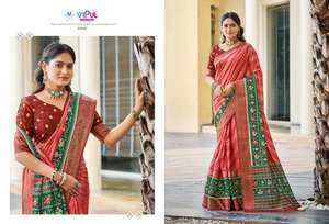 Vipul Ridhima Pure Silk Saree Material Fournisseur pour les vêtements indiens et pakistanais à Mumbai - Product Image 3