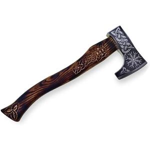 Jexmoo Custom 18" Carbon Steel Tomahawks Rosewood Handle with Leather Sheath Outdoor <b>Gift</b> Dad Handmade Industrial Grade - Product Image 3