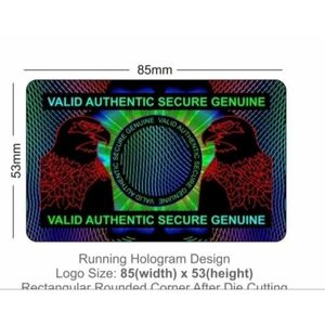 สติกเกอร์โฮโลแกรมแท้ รูปทรงตามสั่ง กันน้ำ ติดทนนาน สำหรับใช้กับอาหารในซูเปอร์มาร์เก็ตและนาฬิกา - Product Image 4