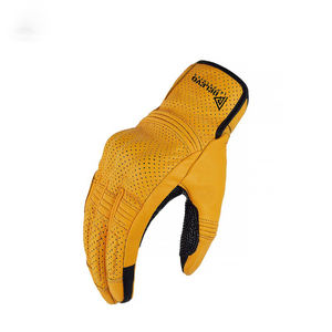 Guantes de Motocicleta Clásicos de Cuero Encerado de Diseño Completo Personalizados de Alta Calidad al por Mayor a Bajo Precio - Product Image 3