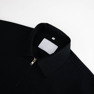 Abrigo de invierno de manga larga con cremallera de sarga de algodón de estilo callejero personalizado para hombre con estampado de manga larga con botones de diseñador - Product Image 3