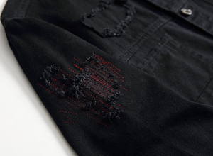 Veste pour homme Veste en jean déchirée et lavée Veste en jean Vêtements de mode Manteau en jean tendance pour homme - Product Image 5