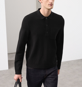 Camiseta Polo de Manga Larga para Hombre, 100% Algodón, de Alta Calidad, Personalizable (OEM), Varias Opciones de Color - Product Image 2