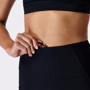 Pantalones cortos de gimnasio de cintura alta para mujer, de algodón de talla grande Bikini, pantalones cortos atléticos para Yoga, logotipo Sexy, colores personalizados, poliéster transpirable lavado - Product Image 5