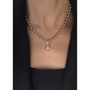 3ctw Diamond Pear Pendant <b>Necklace</b> Elegant Madeleine Design - Product Image 4