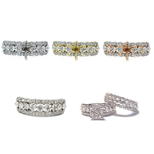 Bijoux en gros de Chine, Meilleure qualité pour la Saint-Valentin, Or rose 18 carats, Diamant naturel taille brillant, Classique, Semi-monture pour mariage et fiançailles - Product Image 4