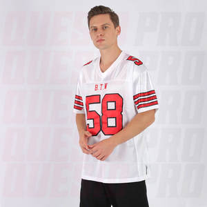 Custom Blank American Football Wear Athletic Sports T-<b>Shirt</b> Rugby Jersey Uniforms Hip Hop Jersey <b>Party</b> Team Name Number - Product Image 5