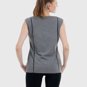 Tenues deux pièces d'été respirantes pour femmes grande taille Queen Size tricoté haut court taille haute Shorts sans manches - Product Image 4