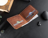 Dompet Pria Kulit Asli Berkualitas Tinggi, Tipis, Pendek, Vintage, Anti Maling, Bukaan Terbuka, Untuk Penggunaan Sehari-hari, Hadiah, Warna Dapat Disesuaikan