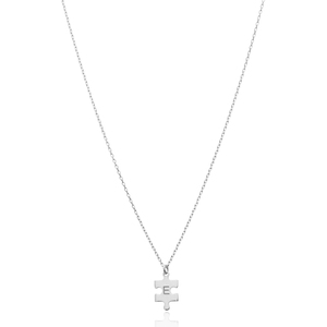 Collar con Colgante de Diseño de Pieza de Rompecabezas para Mujer, Forma Minimalista, Joyería Turca Hecha a Mano al por Mayor, Plata de Ley 925 - Product Image 3