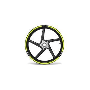 Kit di Strisce Adesive Giallo Fluorescente da 17 Pollici per Kawasaki ER6N ER6F, Compatibile con Accessori per Ruote di Moto e ATV - Product Image 1