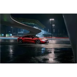 Impression sur toile Fida Red BMW i8 dans la nuit de pluie - Product Image 6