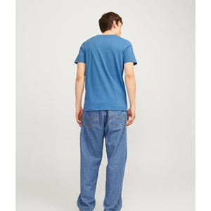 Fabricación de Camisetas Personalizadas con Logotipo Bordado para Hombre, Camiseta 100% Algodón para Hombre, Camiseta Lisa al por Mayor, de Manga Corta, Lavada y Acanalada - Product Image 5