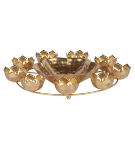 Diferentes diseños de antigüedades, venta de pedestal de latón, centro de mesa, tasa razonable, cuencos de metal para Festival Urli para el hogar - Product Image 6